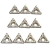 Пластины токарные треугольные 10 шт для АЛЮМИНИЯ и цветных металлов TCGT110208-AK H01 Korloy (Корея), набор из 10 шт, набор из 10 шт, 11x11x11 мм